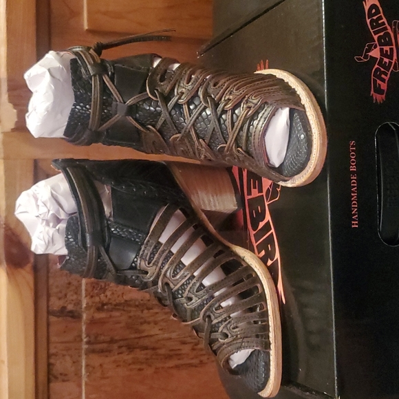 NIB Freebird Wazee Leather Bootie Sandals 6 (7) - Picture 4 of 8
